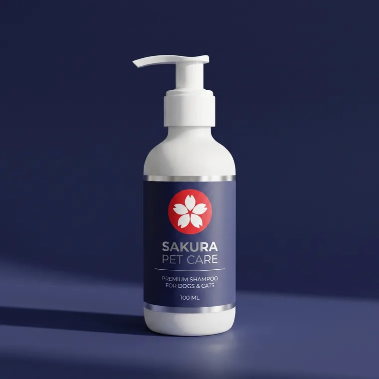 Label on a pet care bottle
