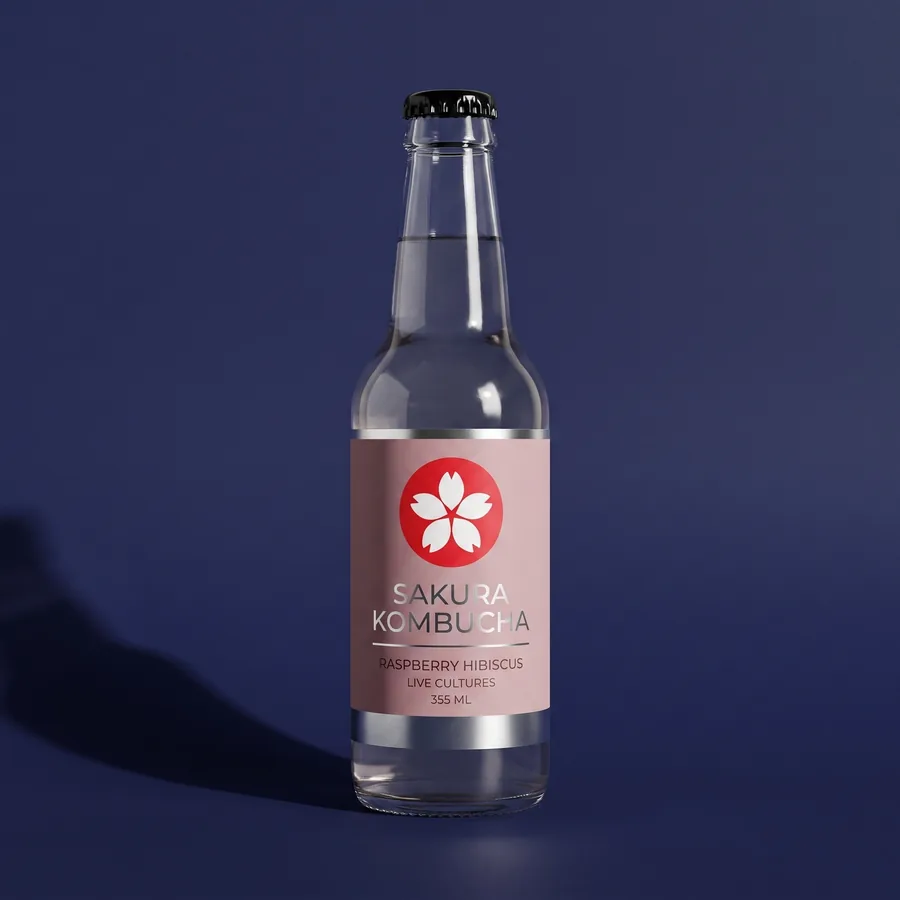 Kombucha bottle — Sticker label