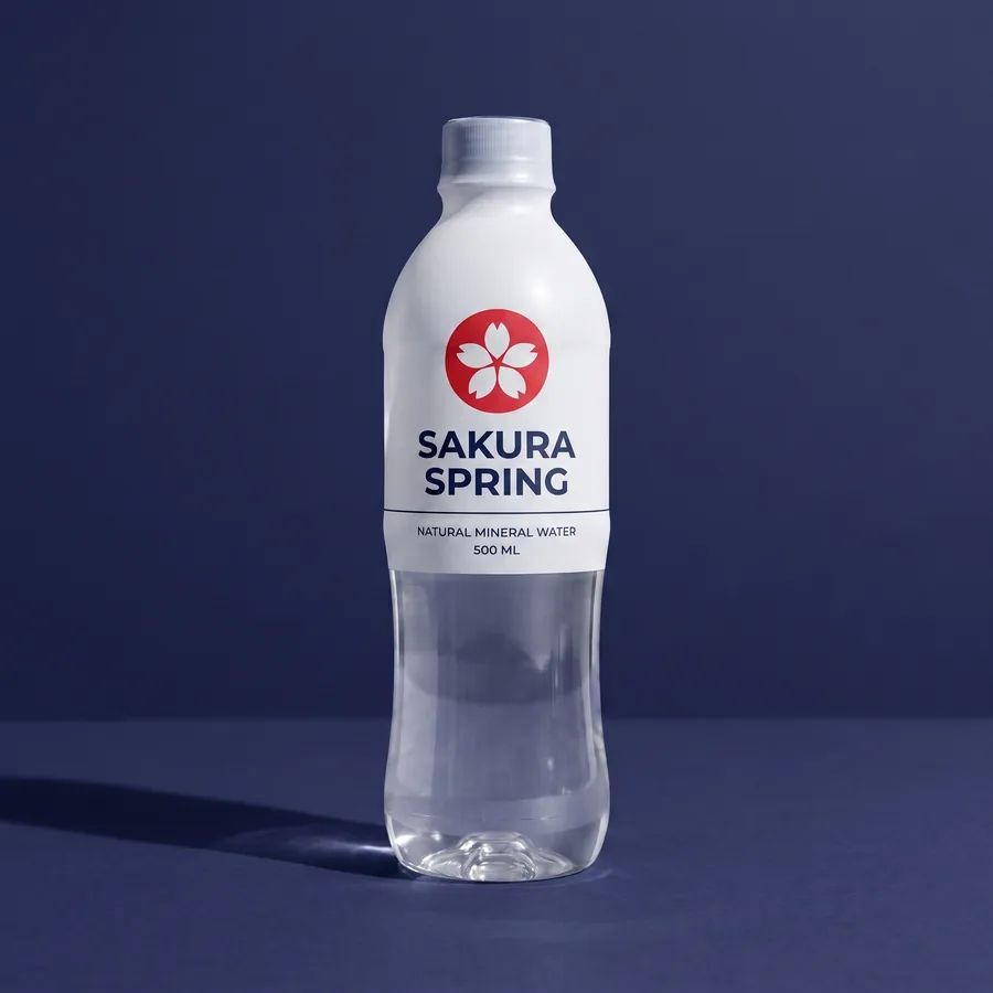 Premium water bottle — Shrink sleeve · full body